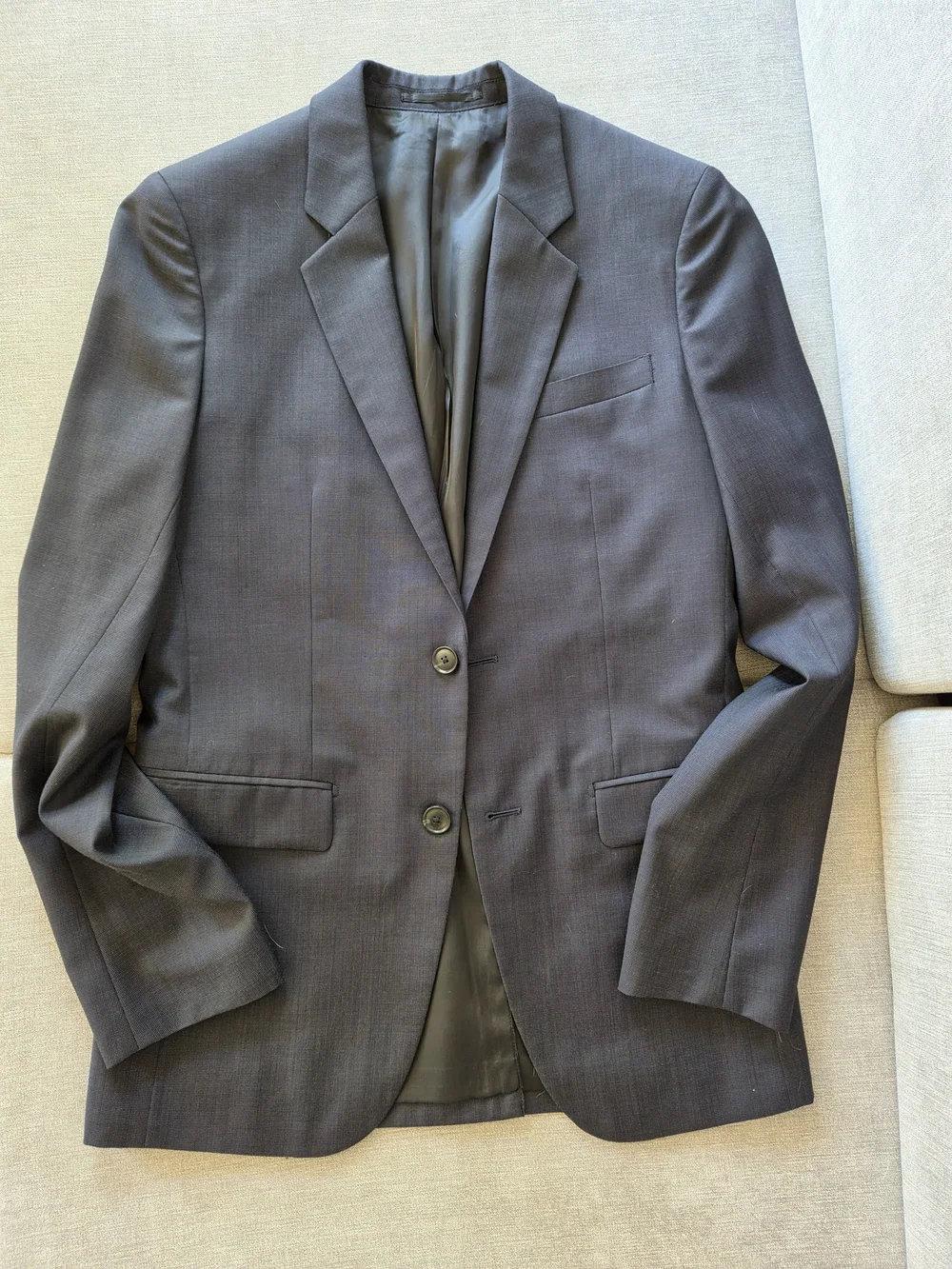 Theory Men's Dark Gray Two-Button Blazer
